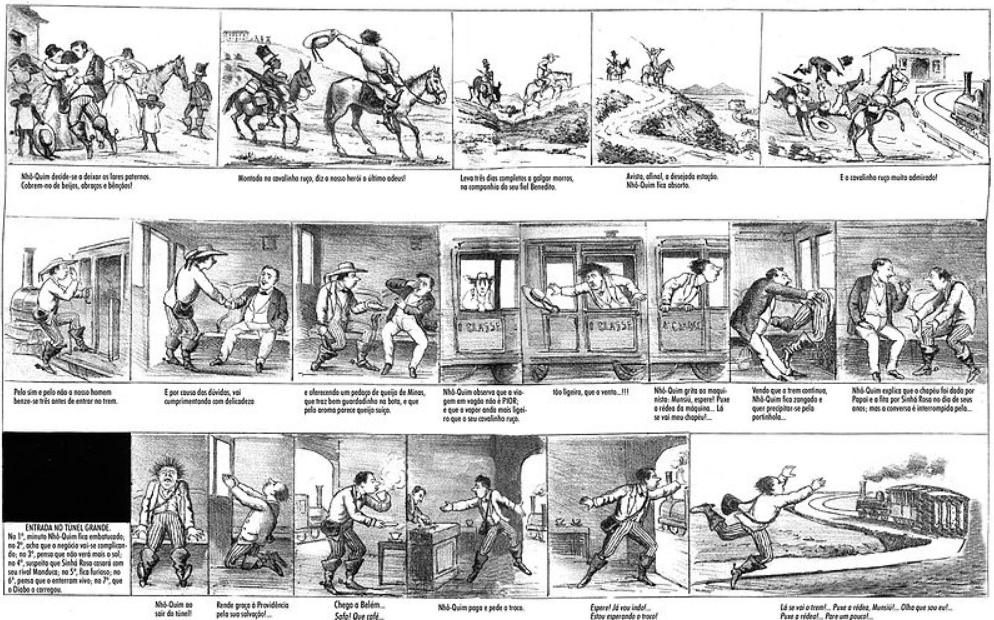 As Aventuras de Nhô Quim ou Impressões de Uma Viagem à Corte. Imagem ilustrativa texto quadrinho nacional.